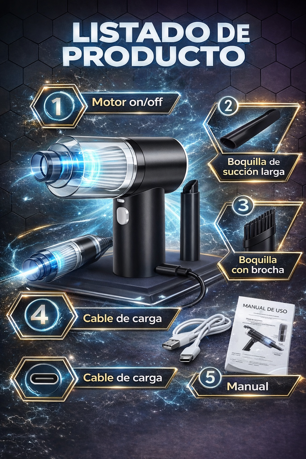 Premium-El mini aspirador portátil que reemplaza a 3 aparatos grandes🤯