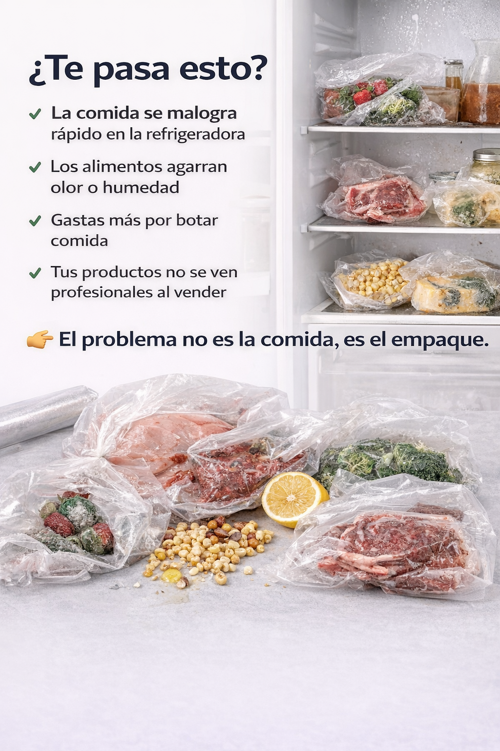 Combo Sellador al vacio+ Bolsas termicas + Manual de uso 🤯🥪🍗🥒🫔🍡🍐🫘🍕✨