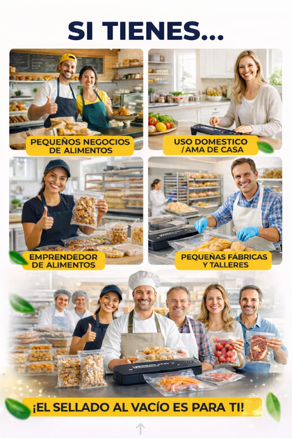 Combo Sellador al vacio+ Bolsas termicas + Manual de uso 🤯🥪🍗🥒🫔🍡🍐🫘🍕✨